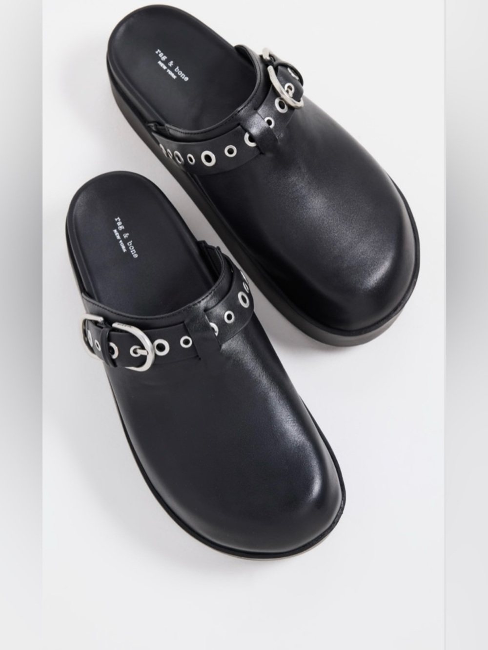 Rag & Bone Geo Buckle Platform Mules